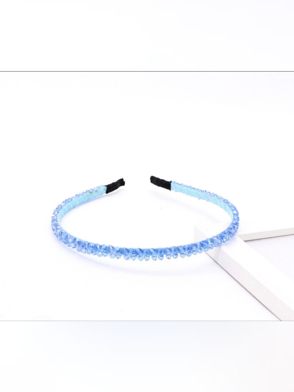 Light Blue Crystal Beaded Headband - Women's Hair Accessories BNIB